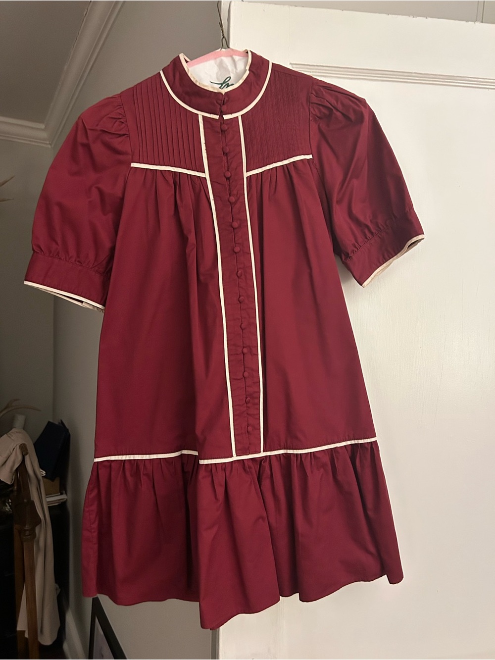 TCEC Garnet/Burgundy Dress with Cream Piping - perfect for game-day!